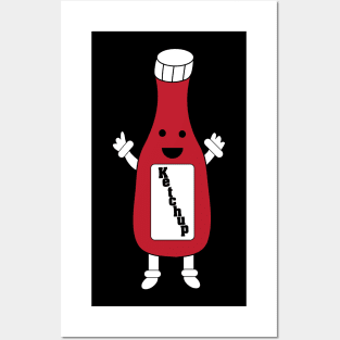 Ketchup Bottle Kawaii Posters and Art